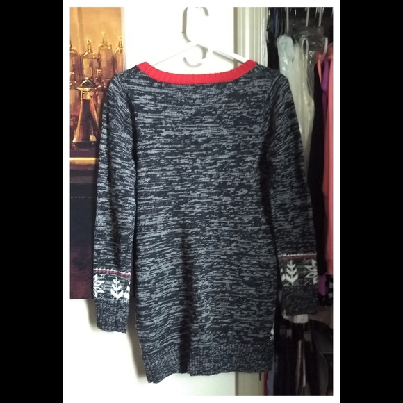 โ๏ธ Tunic Sweater Dress Christmas Polar Bear Grey - Picture 4 of 6